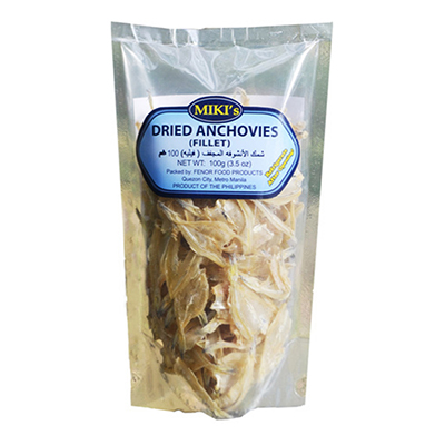 Miki’s Dried Anchovies Whole (Dilis) (100g)