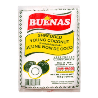Buenas Frozen Shredded Young Coconut (Buko) (454g)