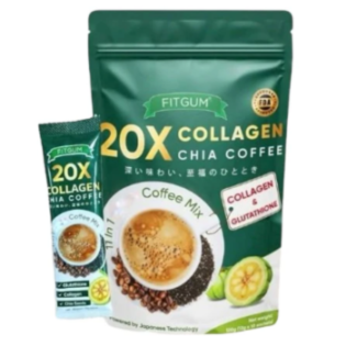 FitGum Collagen Chia Coffee 10's (120g)