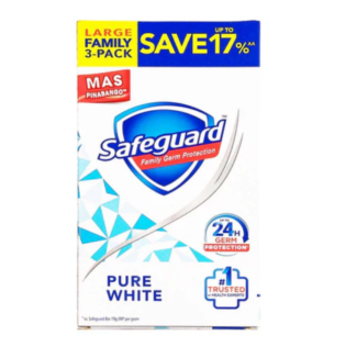 Safeguard Pure White Soap Tripid Pack (375g)
